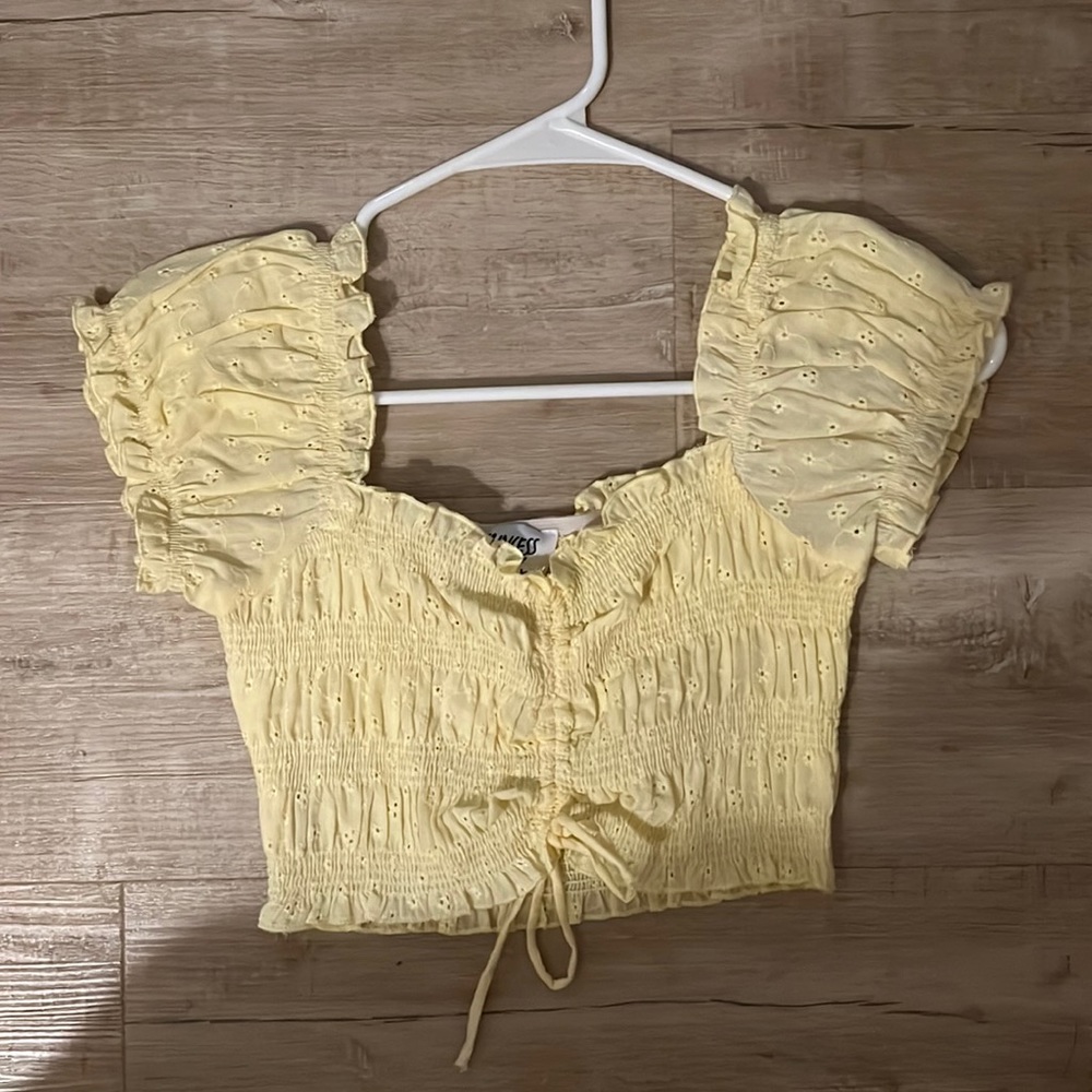 Princess Polly Elmera Top Lemon Embroidery